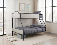 Forli Black Twin/Full Bunk Bed - Ornate Home
