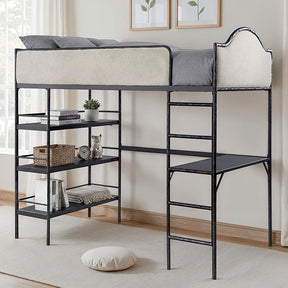 Forli Black Twin Loft Bed - Ornate Home