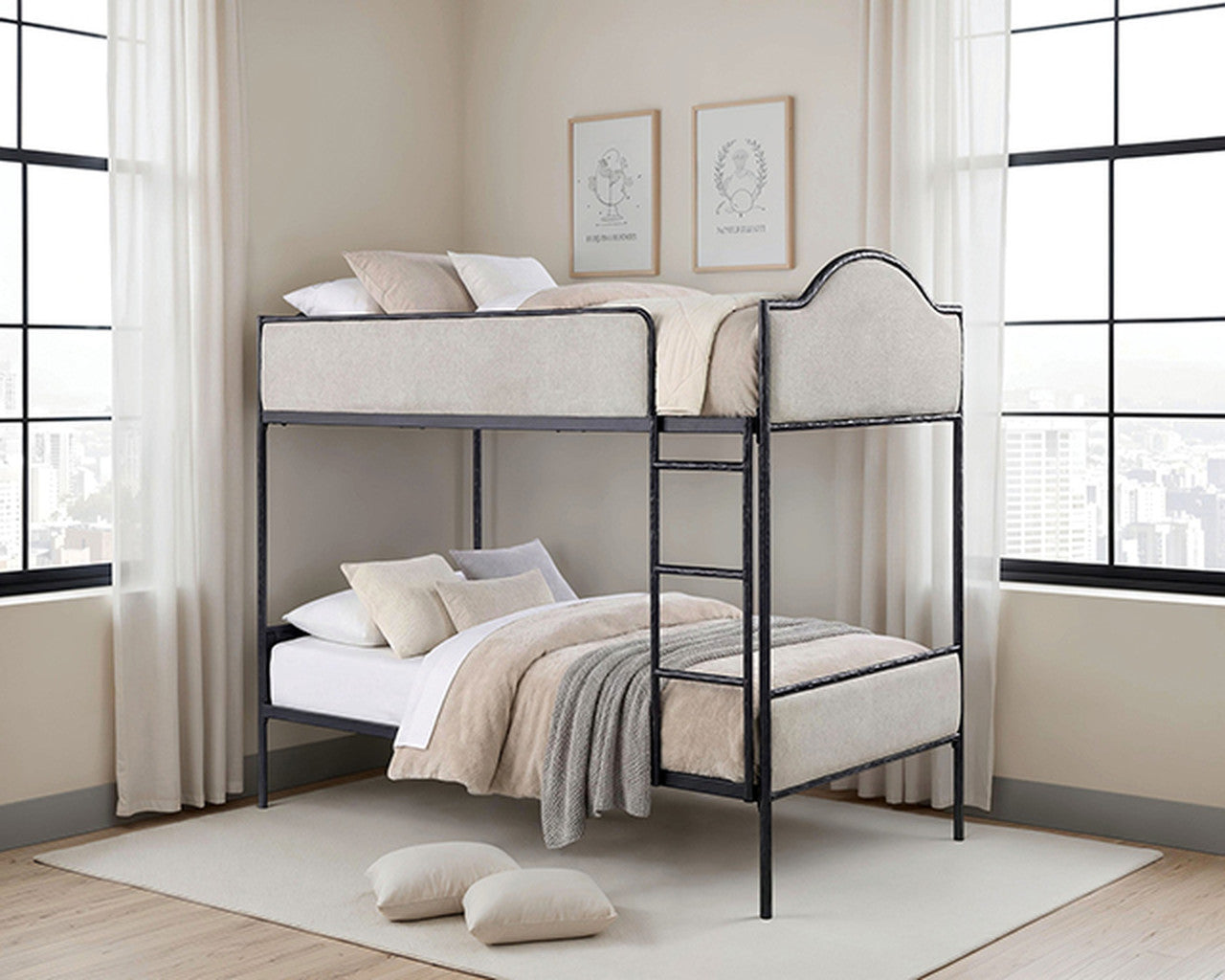 Forli Black Twin Loft Bed - Ornate Home
