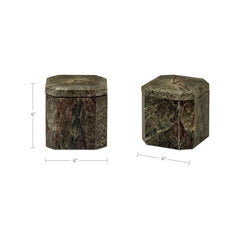 Forli Green Rainforest Marble Box - Ornate Home