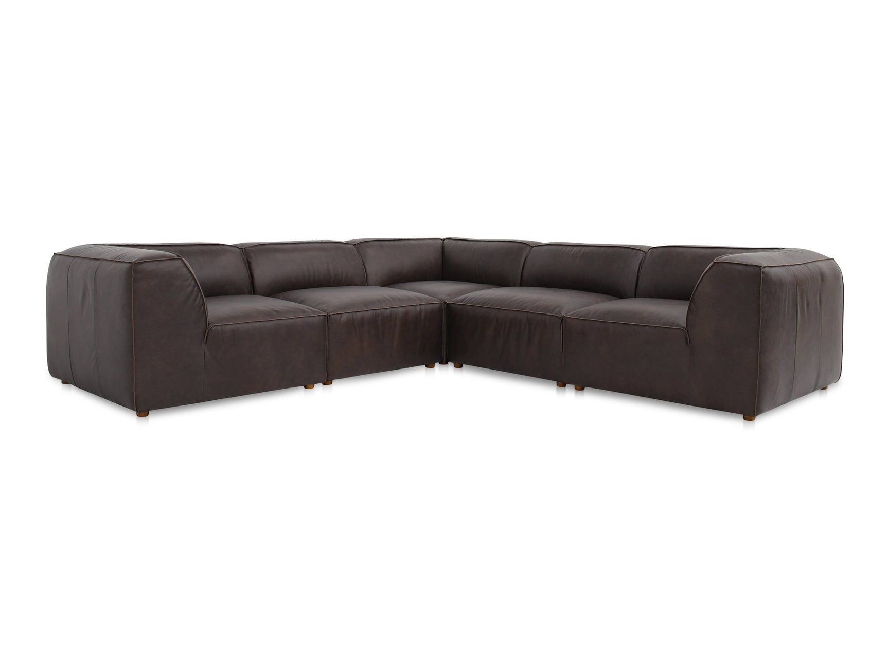 Form Espresso Brown Classic L Shaped Modular Sectional - Ornate Home