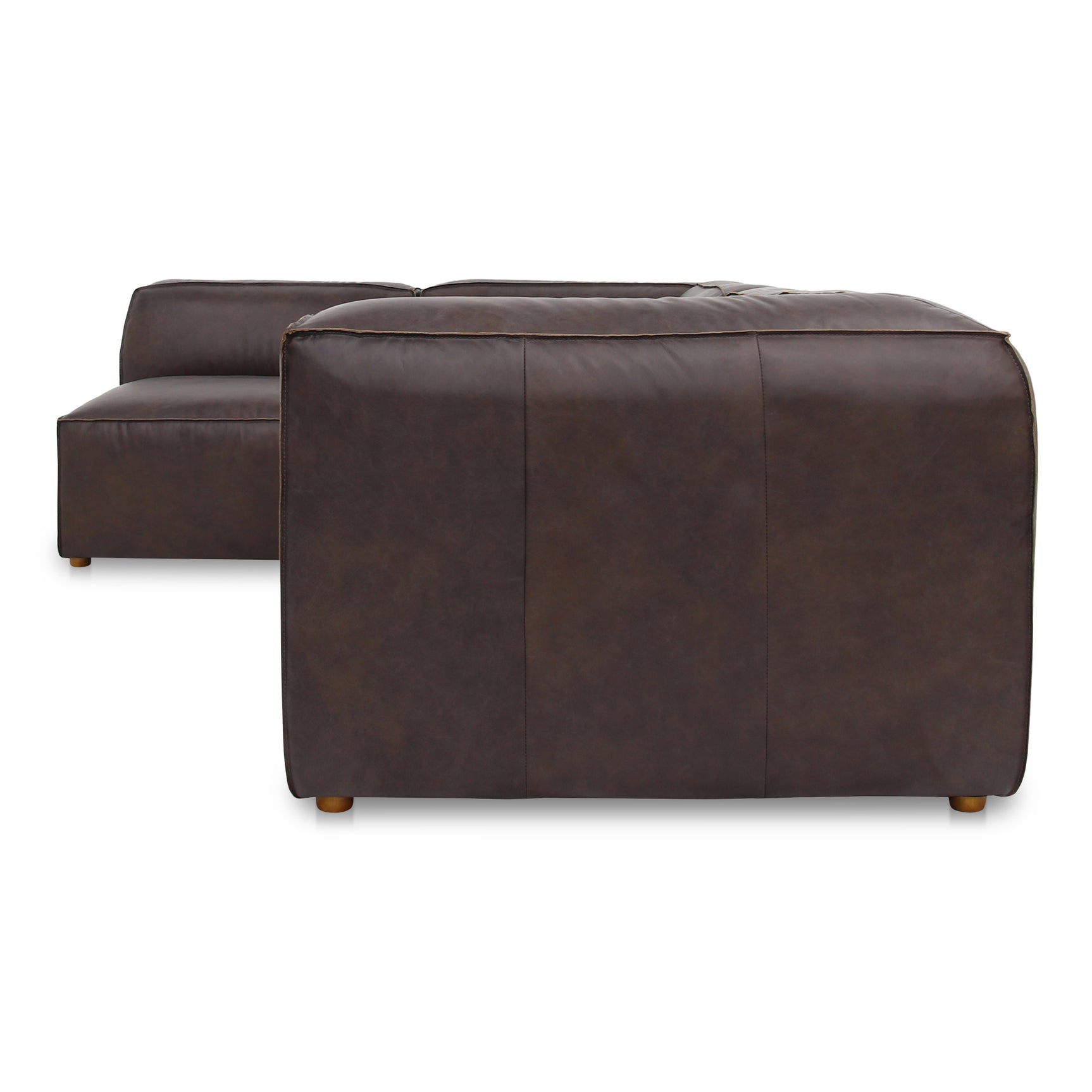 Form Espresso Brown Leather Signature Modular Sectional - Ornate Home