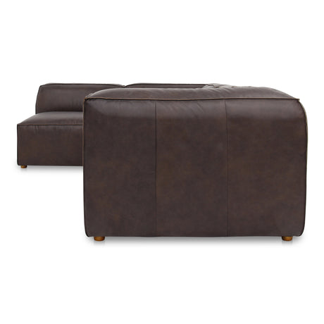 Form Espresso Brown Leather Signature Modular Sectional - Ornate Home