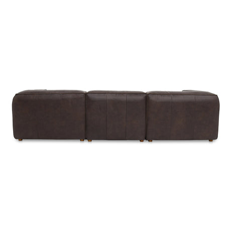 Form Espresso Brown Leather Signature Modular Sectional - Ornate Home