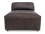 Form Espresso Brown Leather Slipper Chair - Ornate Home