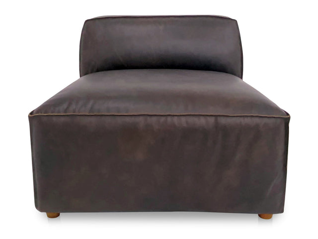 Form Espresso Brown Leather Slipper Chair - Ornate Home