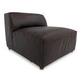 Form Espresso Brown Leather Slipper Chair - Ornate Home
