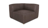 Form Slate Brown Leather Corner Chair - Ornate Home