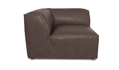 Form Slate Brown Leather Corner Chair - Ornate Home