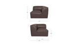 Form Slate Brown Leather Corner Chair - Ornate Home