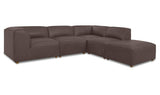 Form Slate Brown Leather Dream Modular Sectional - Ornate Home
