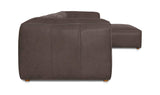 Form Slate Brown Leather Lounge Modular Sectional - Ornate Home