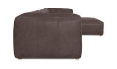 Form Slate Brown Leather Lounge Modular Sectional - Ornate Home