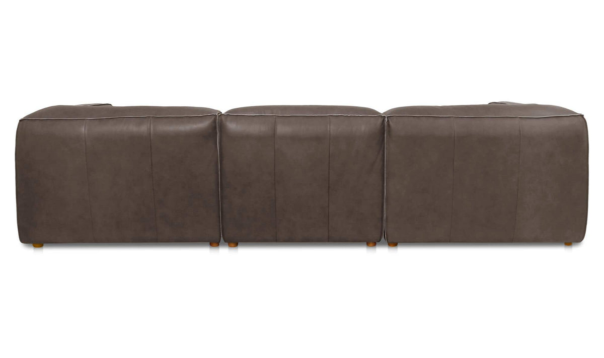 Form Slate Brown Leather Lounge Modular Sectional - Ornate Home