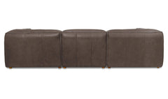 Form Slate Brown Leather Lounge Modular Sectional - Ornate Home