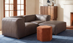 Form Slate Brown Leather Nook Modular Sectional - Ornate Home