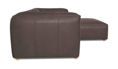 Form Slate Brown Leather Nook Modular Sectional - Ornate Home
