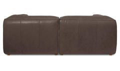 Form Slate Brown Leather Nook Modular Sectional - Ornate Home