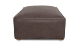 Form Slate Brown Leather Ottoman - Ornate Home