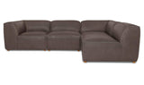Form Slate Brown Leather Signature Modular Sectional - Ornate Home