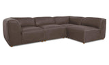 Form Slate Brown Leather Signature Modular Sectional - Ornate Home