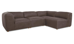Form Slate Brown Leather Signature Modular Sectional - Ornate Home