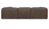 Form Slate Brown Leather Signature Modular Sectional - Ornate Home