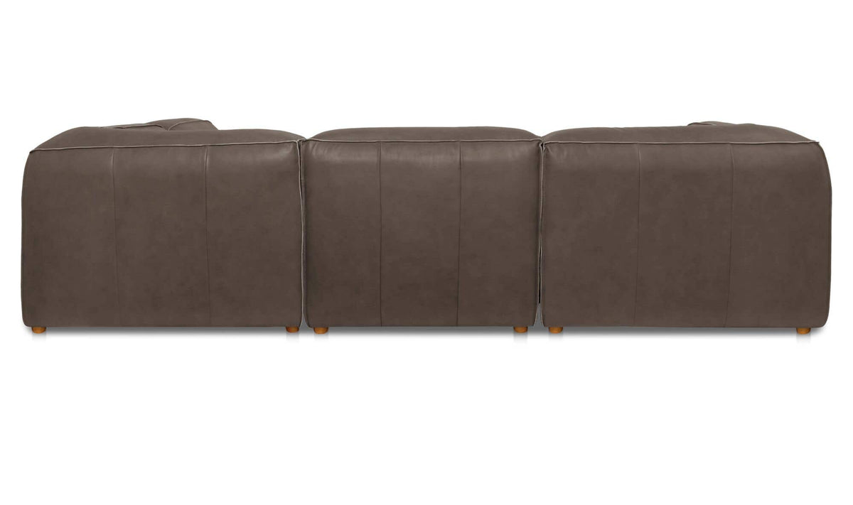 Form Slate Brown Leather Signature Modular Sectional - Ornate Home
