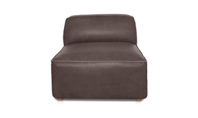Form Slate Brown Leather Slipper Chair - Ornate Home