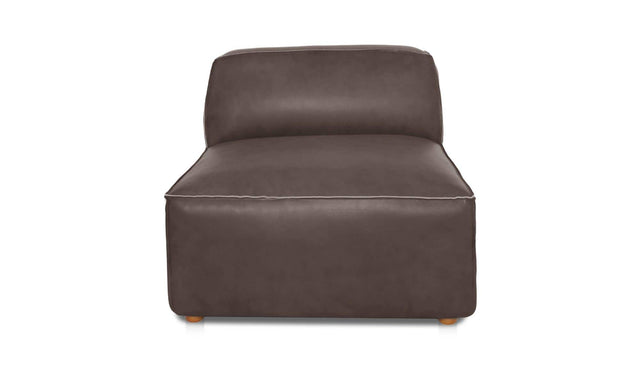 Form Slate Brown Leather Slipper Chair - Ornate Home