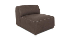 Form Slate Brown Leather Slipper Chair - Ornate Home