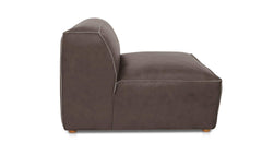 Form Slate Brown Leather Slipper Chair - Ornate Home