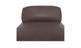 Form Slate Brown Leather Slipper Chair - Ornate Home