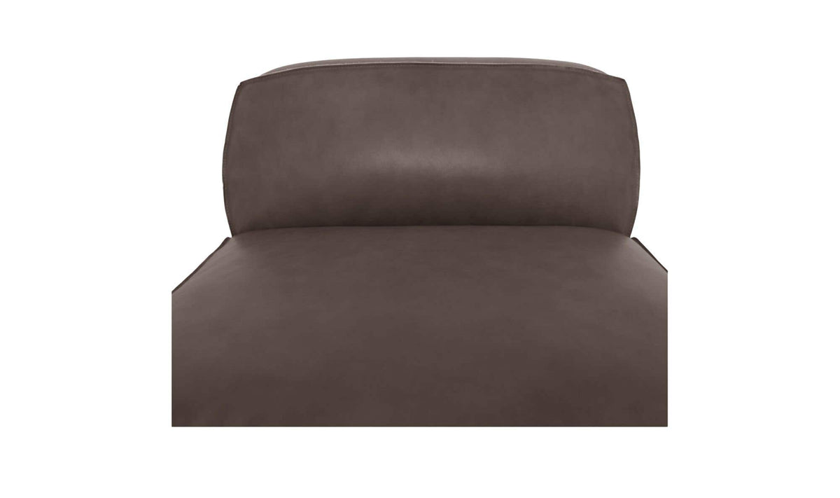 Form Slate Brown Leather Slipper Chair - Ornate Home