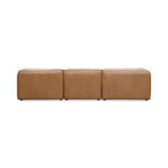 Form Tan Leather Classic L Shaped Modular Sectional - Ornate Home