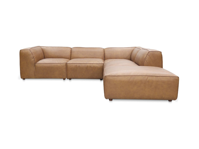 Form Tan Leather Dream Modular Sectional - Ornate Home