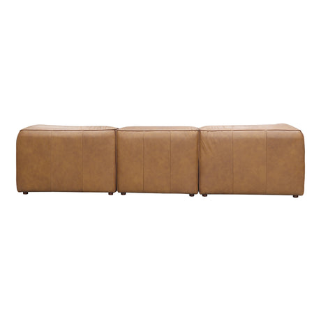 Form Tan Leather Lounge Modular Sectional - Ornate Home