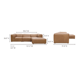 Form Tan Leather Lounge Modular Sectional - Ornate Home