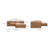 Form Tan Leather Nook Modular Sectional - Ornate Home