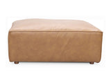 Form Tan Leather Ottoman - Ornate Home
