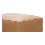 Form Tan Leather Ottoman - Ornate Home