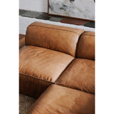 Form Tan Leather Ottoman - Ornate Home