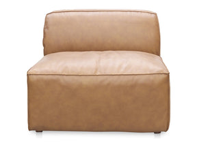 Form Tan Leather Slipper Chair - Ornate Home