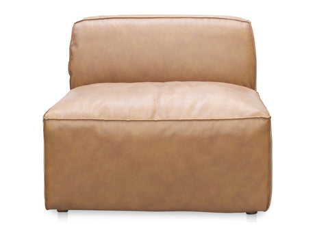 Form Tan Leather Slipper Chair - Ornate Home