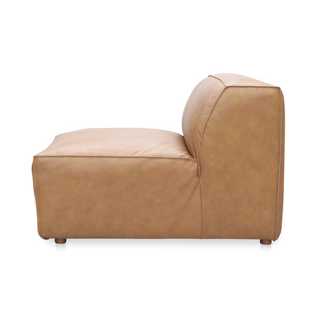 Form Tan Leather Slipper Chair - Ornate Home