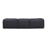 Form Vantage Black Leather Classic L Shaped Modular Sectional - Ornate Home