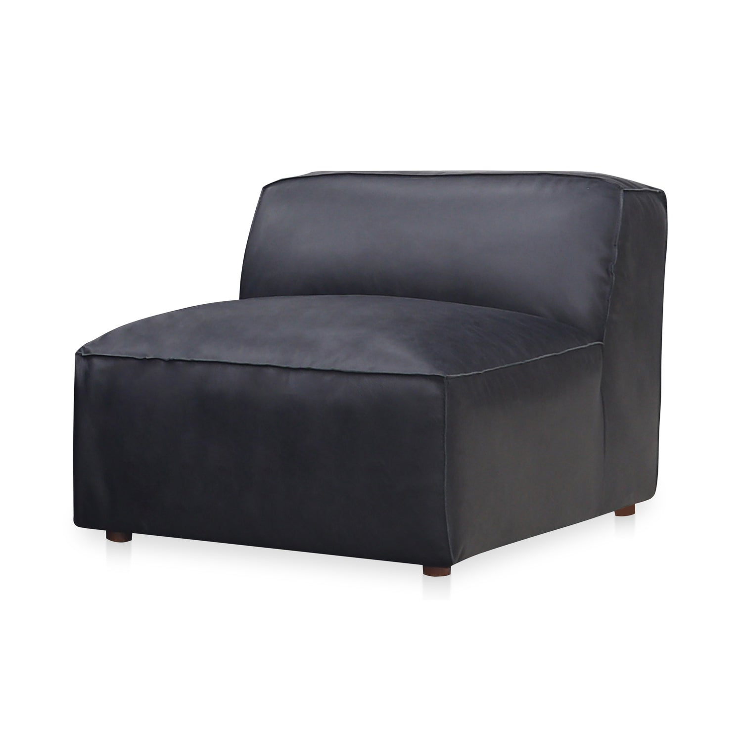 Form Vantage Black Leather Slipper Chair - Ornate Home