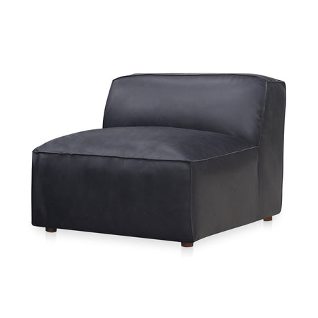 Form Vantage Black Leather Slipper Chair - Ornate Home