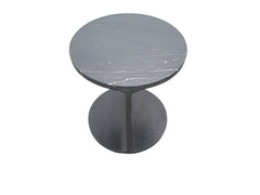 Forma Black Nero Marble Round Side Table