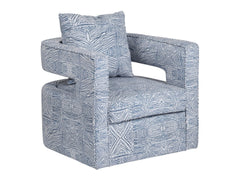Forma Blue/White Accent Chair - Ornate Home